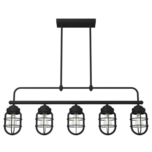 Starklake Five Light Linear Chandelier in Natural Black Iron (47|19667)