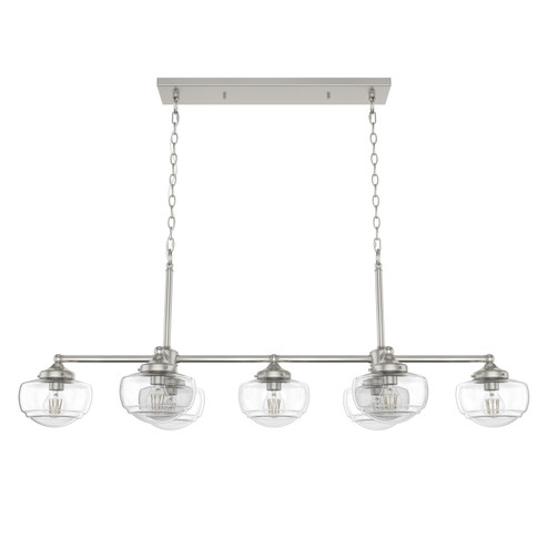 Saddle Creek Seven Light Linear Chandelier in Brushed Nickel (47|19493)