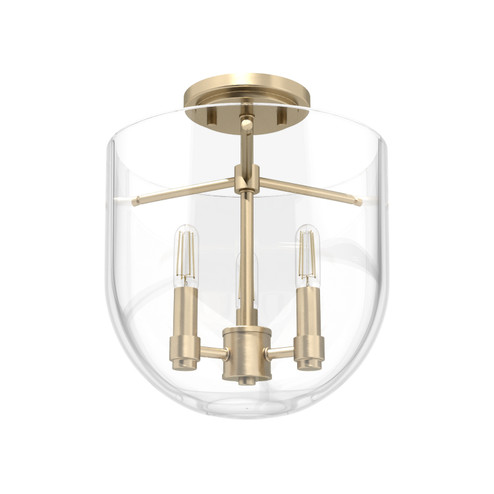 Sacha Three Light Semi Flush Mount in Alturas Gold (47|19387)