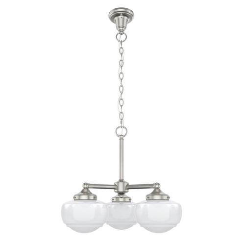 Saddle Creek Three Light Convertible Chandelier in Brushed Nickel (47|19355)