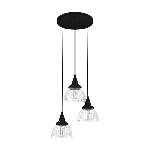 Cypress Grove Three Light Cluster in Natural Black Iron (47|19174)