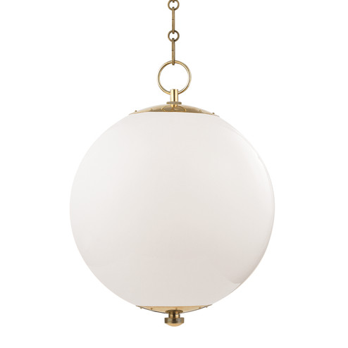 Sphere No.1 One Light Pendant in Aged Brass (70|MDS701-AGB)
