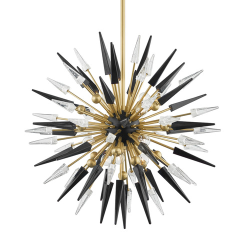 Sparta 12 Light Chandelier in Aged Brass (70|9031-AGB)