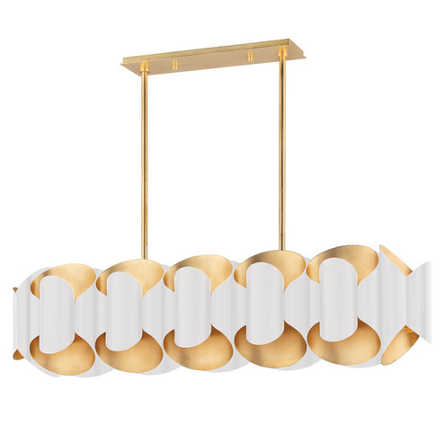 Banks 12 Light Island Pendant in Gold Leaf/White (70|8546-GL/WH)