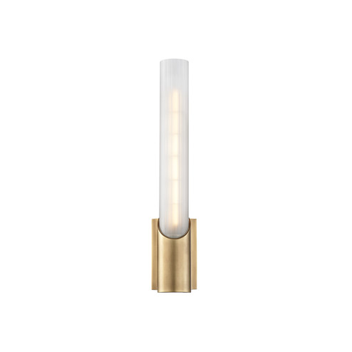 Pylon One Light Wall Sconce in Aged Brass (70|2141-AGB)