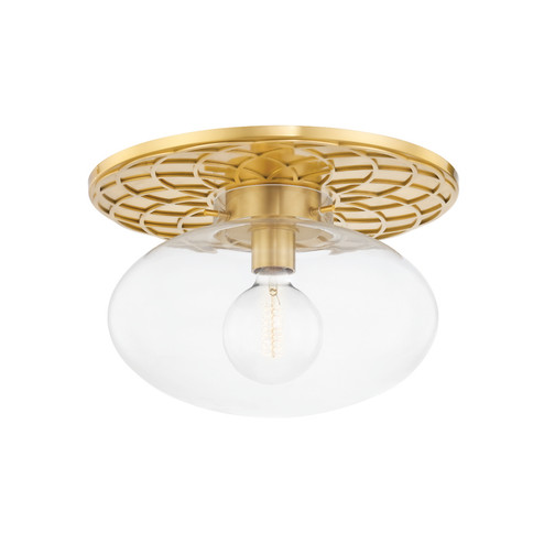 New Paltz One Light Semi Flush Mount in Aged Brass (70|1418-AGB)