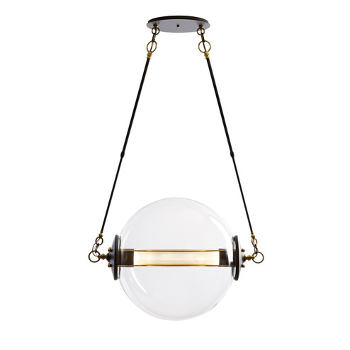 Otto Two Light Pendant in Black with Brass Accents (39|134405-SKT-LONG-31-YE0499)