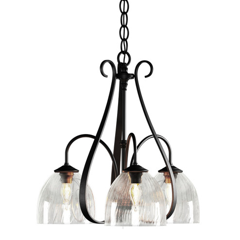 Sweeping Taper Three Light Chandelier in Black (39|101441-SKT-10-LL0001)