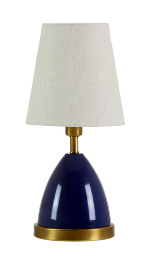 Geo One Light Table Lamp in Navy Blue With Weathered Brass Accents (30|GEO209)