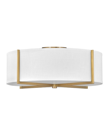 Axis Off White LED Foyer Pendant in Heritage Brass (13|41710HB)