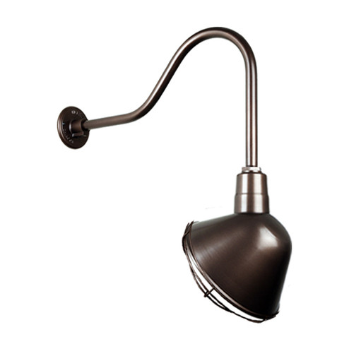 Angle Shade One Light Outdoor Gooseneck Light in Oil Rubbed Bronze (381|H-QSN18112-SA-145/QSNHL-H-145/QSNWGR-12``-145)