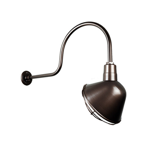 Angle Shade One Light Outdoor Gooseneck Light in Oil Rubbed Bronze (381|H-QSN18112-SA-145/QSNHL-C-145/QSNWGR-12``-145)