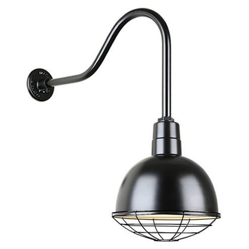 Deep Bowl Shade One Light Outdoor Gooseneck Light in Black (381|H-QSN16112-SA-91/QSNHL-H-91/QSNWGR-12``-91)