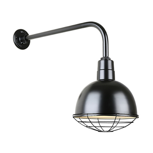 Deep Bowl Shade One Light Outdoor Gooseneck Light in Black (381|H-QSN16112-SA-91/QSNB-13-91/QSNWGR-12``-91)