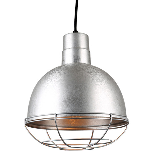 Deep Bowl Shade One Light Pendant in Galvanized (381|H-QSN16112-C-96/QSNWGR-12``-96)