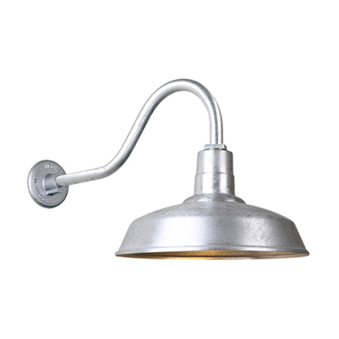 Warehouse One Light Outdoor Gooseneck Light in Galvanized (381|H-QSN15118-SA-96/QSNHL-A-96)