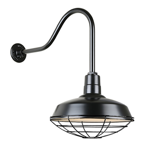 Warehouse One Light Outdoor Gooseneck Light in Black (381|H-QSN15118-SA-91/QSNHL-H-91/QSNWGR-18``-91)