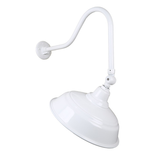 Warehouse One Light Outdoor Gooseneck Light in White (381|H-QSN15117-SA-93/QSNHL-H-93/QSNSK-93)