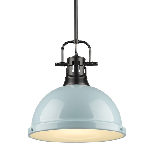 Duncan BLK One Light Pendant in Matte Black (62|3604-L BLK-SF)