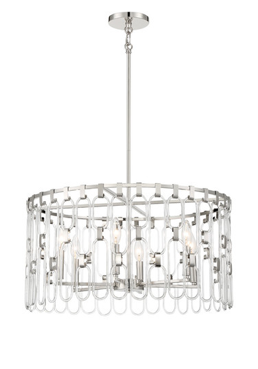 Charming Six Light Pendant in Polished Nickel (42|P5386-613)