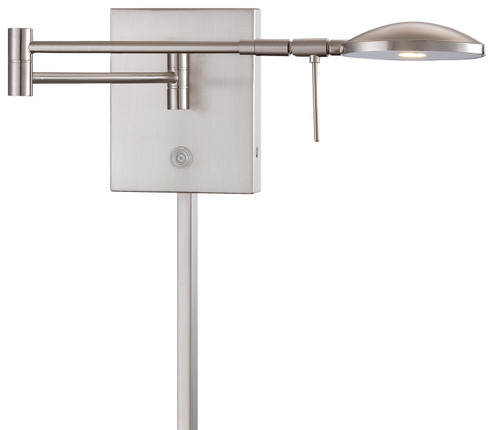 George'S Reading Room LED Swing Arm Wall Lamp in Brushed Nickel (42|P4338-084)