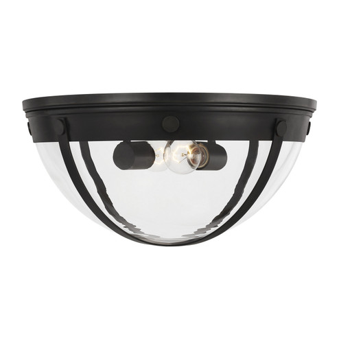 Logan Two Light Flush Mount in Aged Iron (454|TF1002AI)