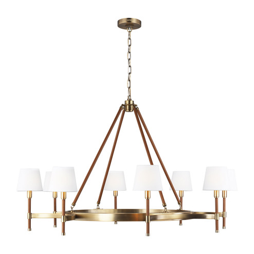 Katie Eight Light Chandelier in Time Worn Brass (454|LC1018TWB)