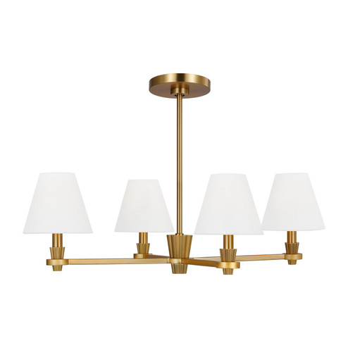 Paisley Four Light Chandelier in Burnished Brass (454|AC1114BBS)