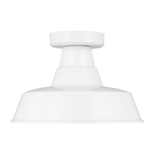 Barn Light One Light Outdoor Flush Mount in White (454|7837401-15)