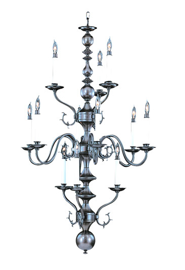 Jamestown 12 Light Foyer Chandelier in Satin Pewter (8|9132 SP)