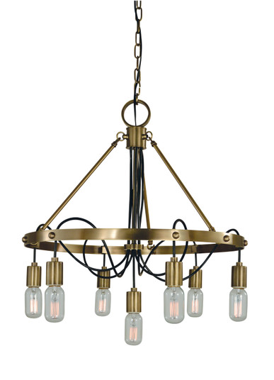 Felix Seven Light Chandelier in Antique Brass (8|5380 AB)