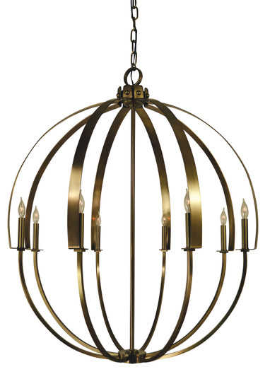 Luna Eight Light Foyer Chandelier in Antique Brass (8|4728 AB)