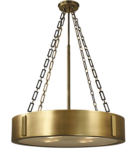 Oracle Four Light Chandelier in Satin Pewter with Polished Nickel Accents (8|2414 SP/PN)