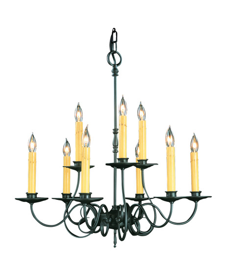 Black Forest Nine Light Chandelier in Charcoal (8|1319 CH)