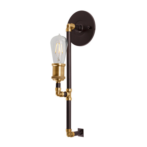 Piper One Light Wall Sconce in Black and Antique Brass (112|7116-01-51)