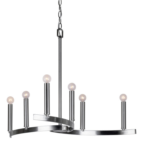 Six Light Chandelier in Brushed Nickel (112|7075-06-55)