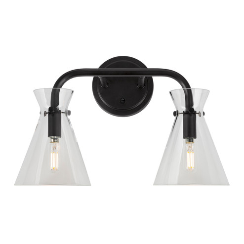 Beaker Two Light Bath Vanity Light in Black (112|5733-02-04)