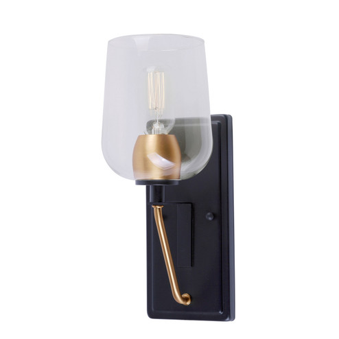 Palmer One Light Wall Sconce in Black and Soft Gold (112|5726-01-62)