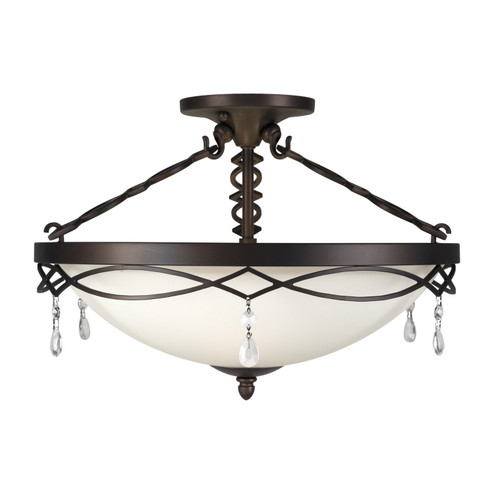 Three Light Semi Flush Mount in Antique Bronze (112|2496-03-32)