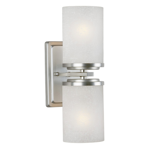 Family Number 241 Brushed Nickel Two Light Wall Bracket in Brushed Nickel (112|2424-02-55)