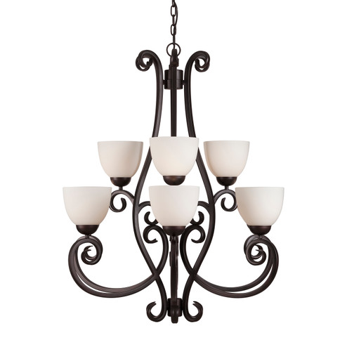 Sutter Nine Light Chandelier in Antique Bronze (112|2250-09-32)