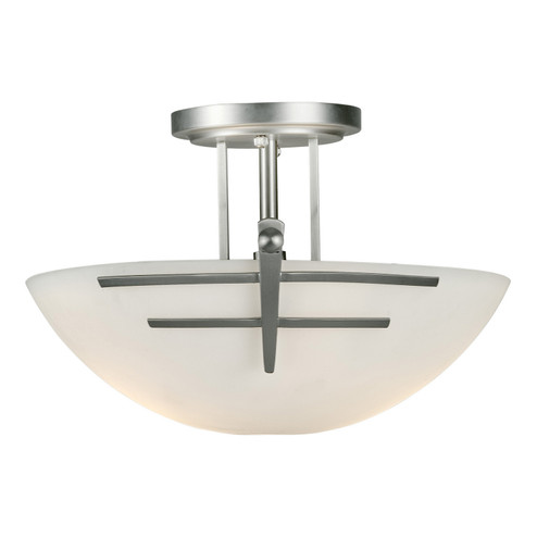 Family Number 262 Brushed Nickel Two Light Semi Flush Mount in Brushed Nickel (112|2231-02-55)