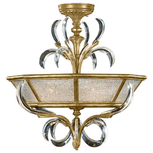 Beveled Arcs Three Light Semi-Flush Mount in Gold (48|767740ST)