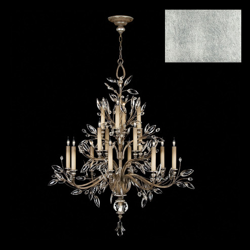 Crystal Laurel 16 Light Chandelier in Silver Leaf (48|759440-SF4)