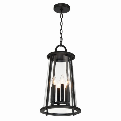 Daulle Six Light Outdoor Pendant in Satin Black (40|42722-014)