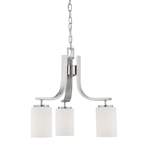 Pendenza Three Light Chandelier in Brushed Nickel (45|SL806878)