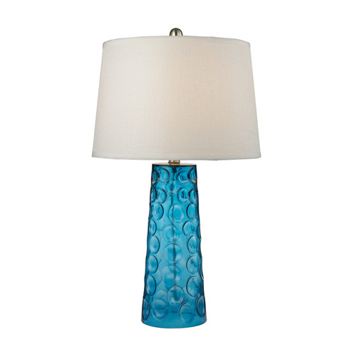 Hammered Glass One Light Table Lamp in Blue (45|D2619)