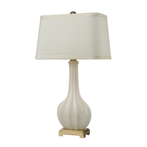 Fluted Ceramic One Light Table Lamp in White (45|D2596)