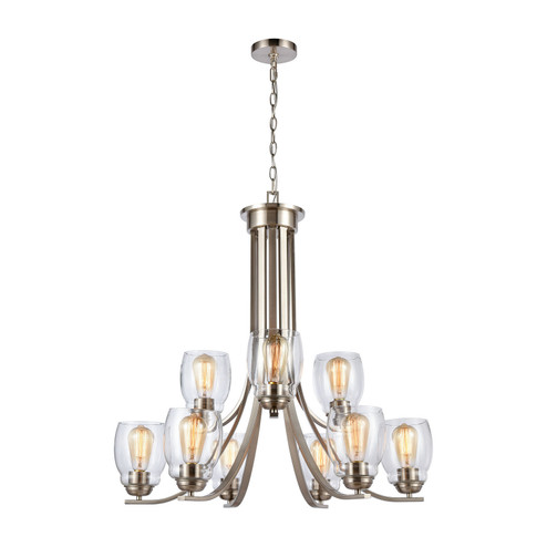 Calistoga Nine Light Chandelier in Brushed Nickel (45|CN320922)