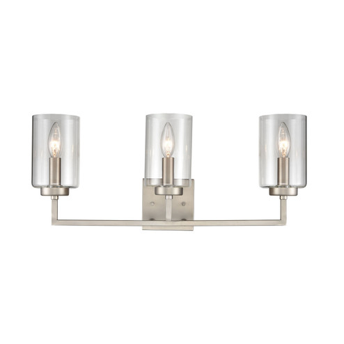 West End Three Light Vanity in Brushed Nickel (45|CN240132)